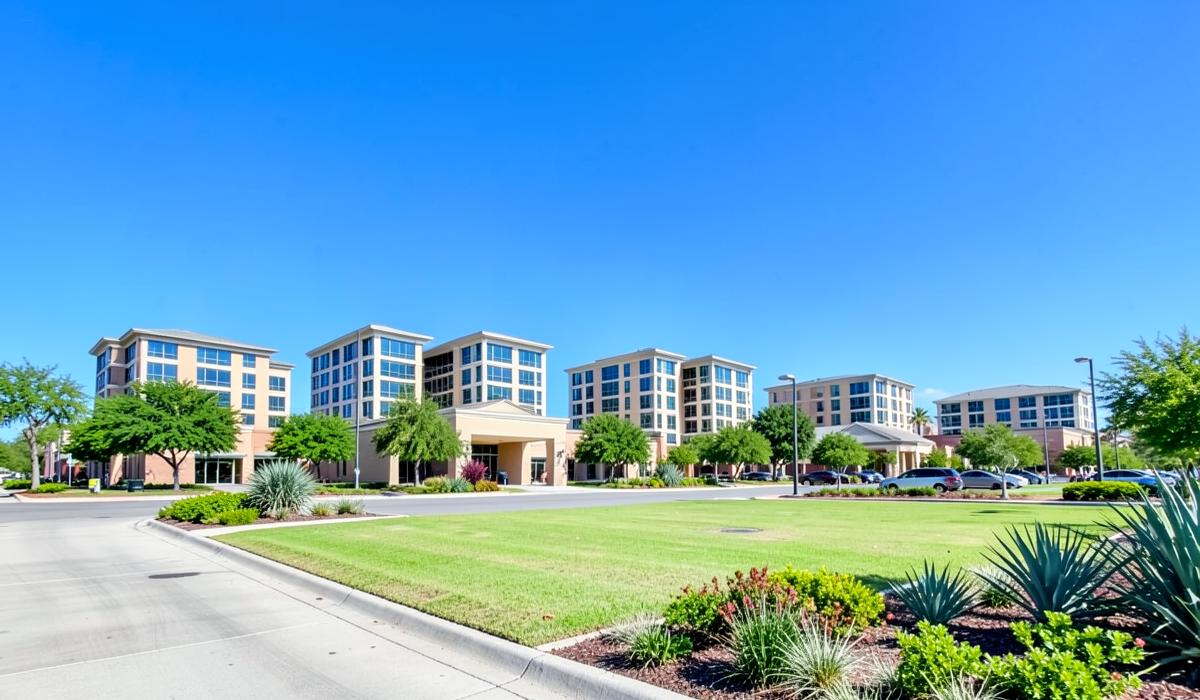 North Texas suburban office park in the copier repair service area